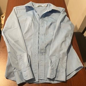 Baby blue button down work shirt